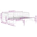 Miniatyrbillede 11 af 11: vidaXL daybed med udtræk 80x200 cm velour lyserød