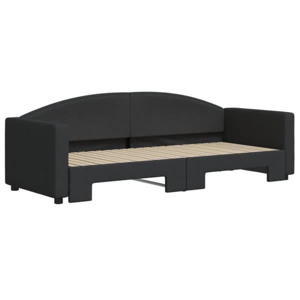 vidaXL daybed med udtræk 80x200 cm stof sort