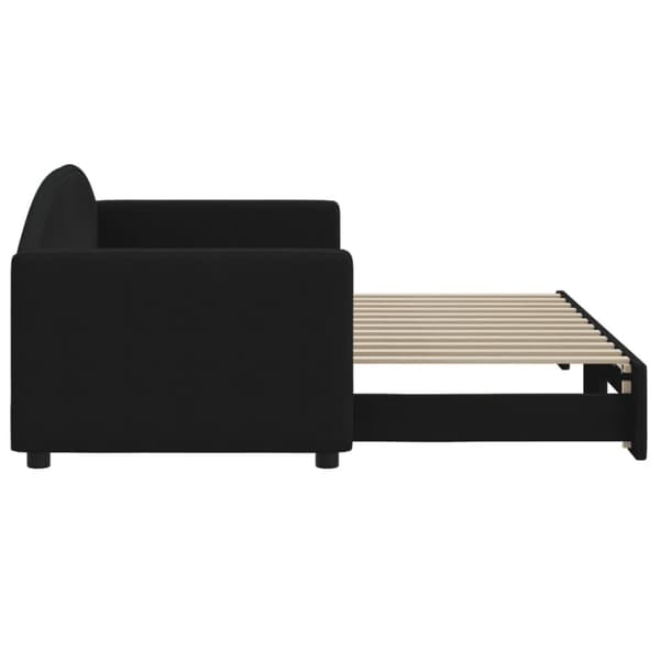 vidaXL daybed med udtræk 80x200 cm stof sort