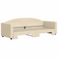 Miniatyrbillede 3 af 11: vidaXL daybed med udtræk 80x200 cm stof cremefarvet