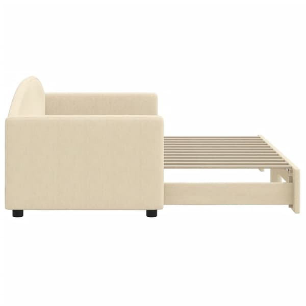 vidaXL daybed med udtræk 80x200 cm stof cremefarvet