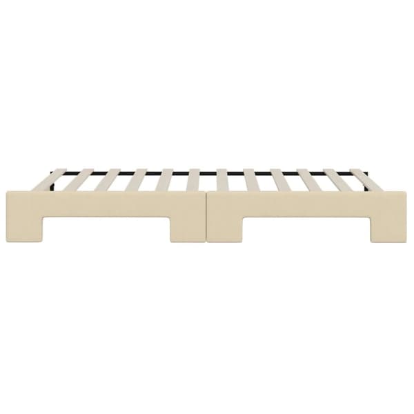 vidaXL daybed med udtræk 80x200 cm stof cremefarvet