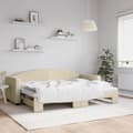 Miniatyrbillede 2 af 11: vidaXL daybed med udtræk 80x200 cm stof cremefarvet