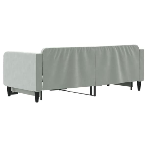 vidaXL daybed med udtræk 80x200 cm velour lysegrå