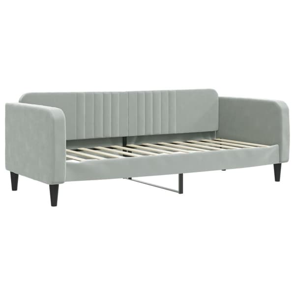 vidaXL daybed med udtræk 80x200 cm velour lysegrå