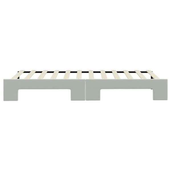 vidaXL daybed med udtræk 80x200 cm velour lysegrå