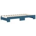 Miniatyrbillede 5 af 11: vidaXL daybed med udtræk og madras 90x200 cm velour blå