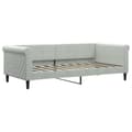 Miniatyrbillede 6 af 11: vidaXL daybed med udtræk 90x190 cm velour lysegrå