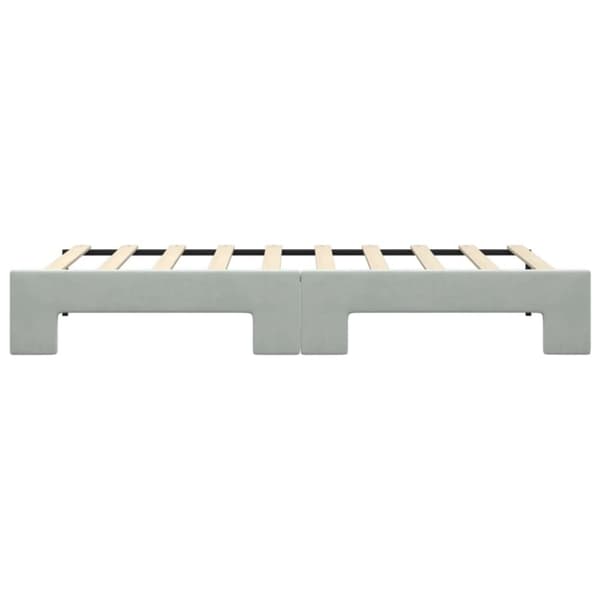 vidaXL daybed med udtræk 90x190 cm velour lysegrå