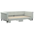 Miniatyrbillede 3 af 11: vidaXL daybed med udtræk 100x200 cm velour lysegrå