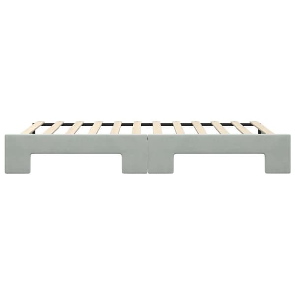 vidaXL daybed med udtræk 100x200 cm velour lysegrå