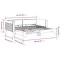Miniatyrbillede 11 af 11: vidaXL daybed med udtræk 100x200 cm velour lysegrå