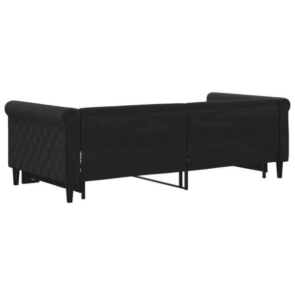 vidaXL daybed med udtræk 90x190 cm velour sort