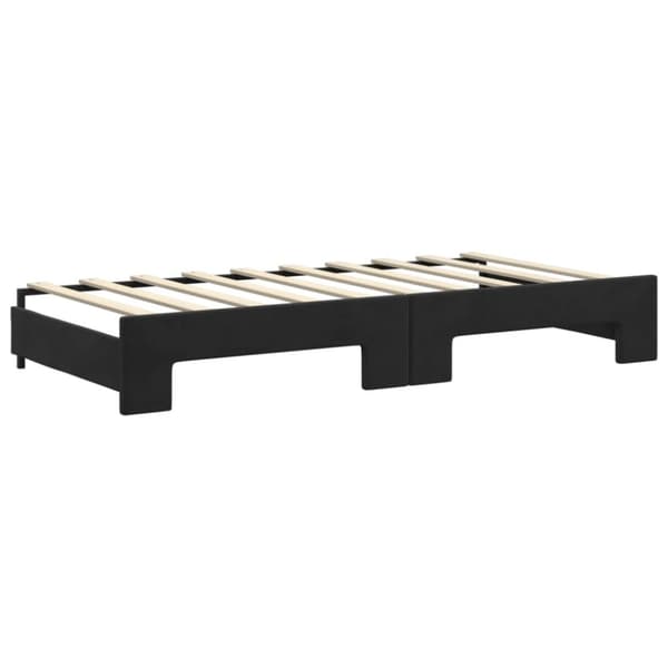 vidaXL daybed med udtræk 90x190 cm velour sort