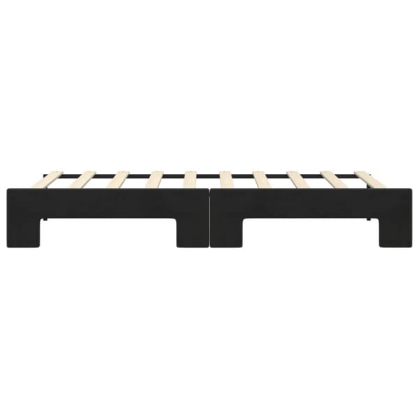 vidaXL daybed med udtræk 90x190 cm velour sort