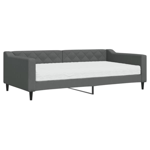 vidaXL daybed med madras 100x200 cm stof mørkegrå