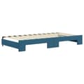 Miniatyrbillede 5 af 11: vidaXL daybed med udtræk og madras 100x200 cm velour blå