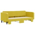 Miniatyrbillede 3 af 11: vidaXL daybed med udtræk 90x200 cm velour gul