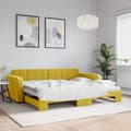 Miniatyrbillede 2 af 11: vidaXL daybed med udtræk 90x200 cm velour gul