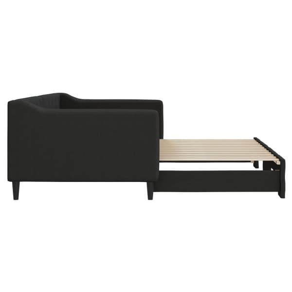 vidaXL daybed med udtræk 90x200 cm stof sort