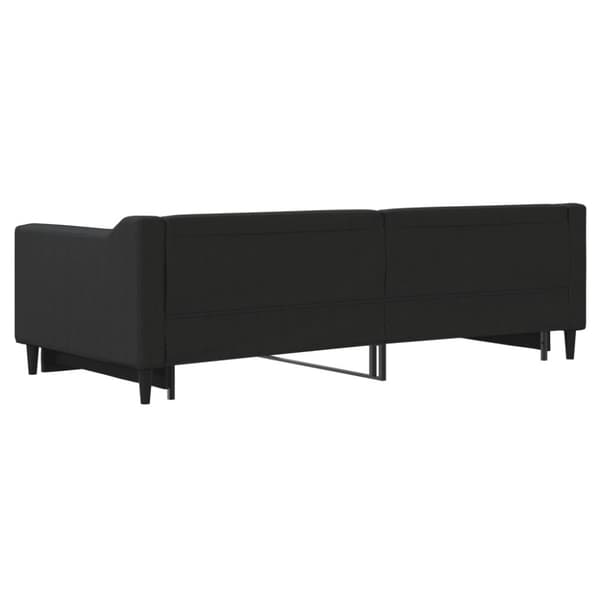 vidaXL daybed med udtræk 90x200 cm stof sort