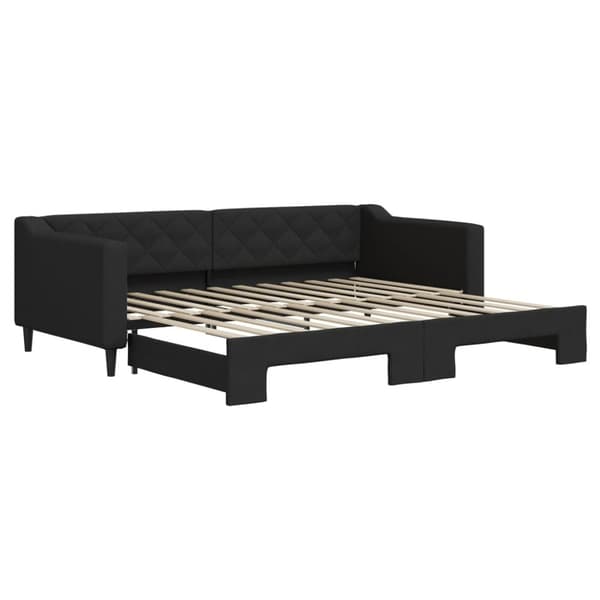 vidaXL daybed med udtræk 90x200 cm stof sort