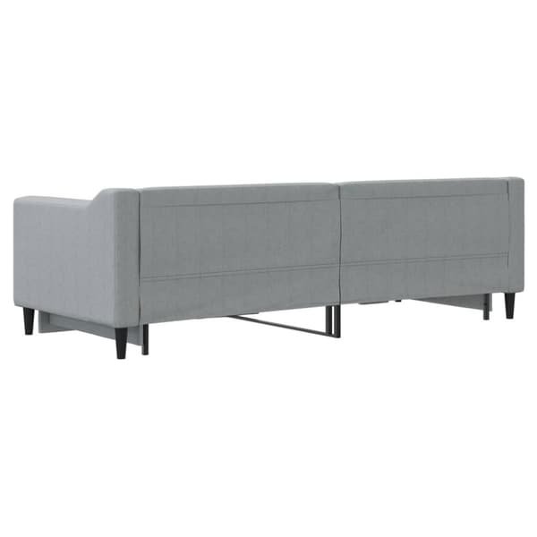 vidaXL daybed med udtræk 80x200 cm stof lysegrå