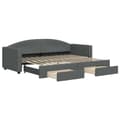 Miniatyrbillede 2 af 11: vidaXL daybed med udtræk og skuffer 80x200 cm stof mørkegrå