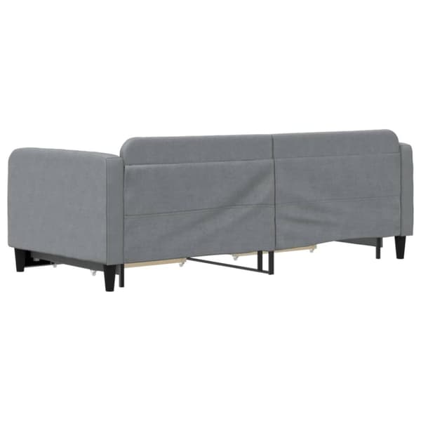 vidaXL daybed med udtræk og skuffer 90x200 cm stof lysegrå