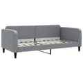 Miniatyrbillede 6 af 11: vidaXL daybed med udtræk og skuffer 90x200 cm stof lysegrå