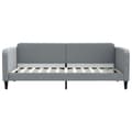 Miniatyrbillede 7 af 11: vidaXL daybed med udtræk og skuffer 90x200 cm stof lysegrå