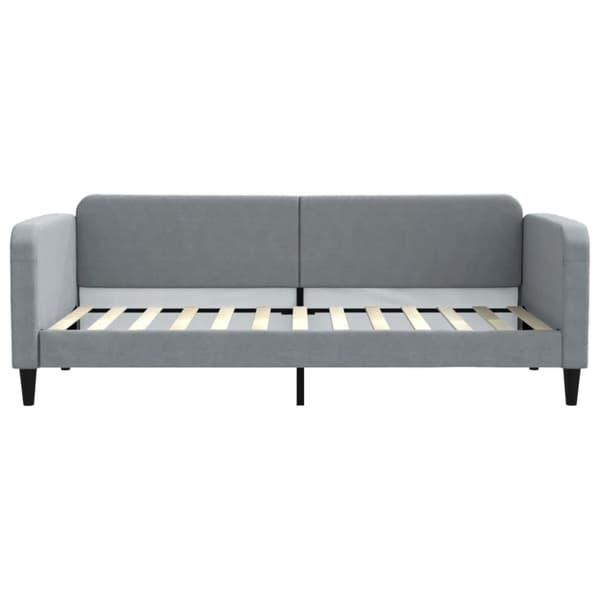 vidaXL daybed med udtræk og skuffer 90x200 cm stof lysegrå