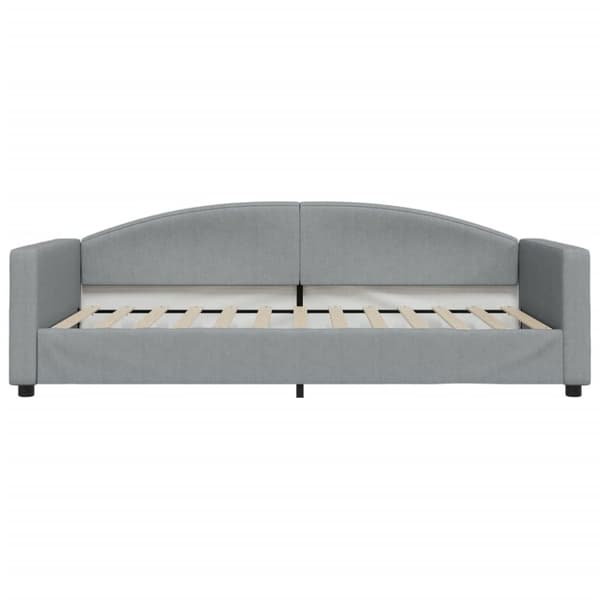 vidaXL daybed med udtræk og skuffer 100x200 cm stof lysegrå