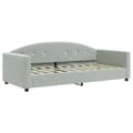 Miniatyrbillede 5 af 11: vidaXL daybed med udtræk og madras 90x190 cm velour lysegrå