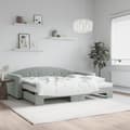 Miniatyrbillede 2 af 11: vidaXL daybed med udtræk og madras 90x190 cm velour lysegrå