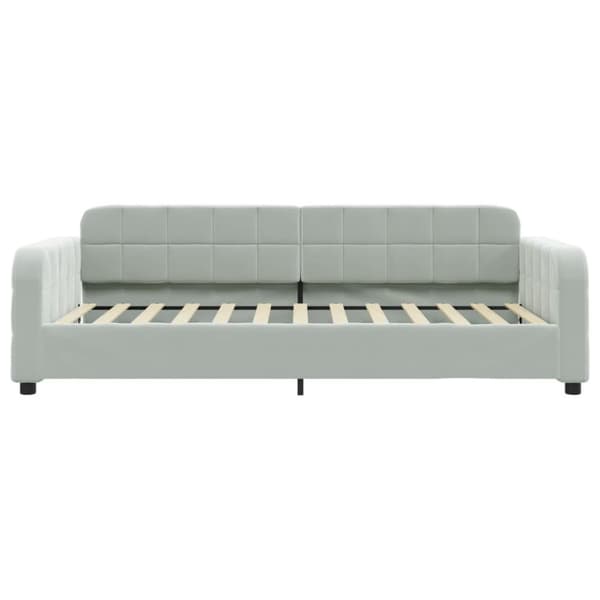 vidaXL Dagbädd utdragbar ljusgrå 100x200 cm sammet