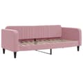 Miniatyrbillede 6 af 11: vidaXL daybed med udtræk og skuffer 80x200 cm velour lyserød
