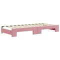 Miniatyrbillede 8 af 11: vidaXL daybed med udtræk og skuffer 80x200 cm velour lyserød