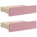 Miniatyrbillede 9 af 11: vidaXL daybed med udtræk og skuffer 80x200 cm velour lyserød