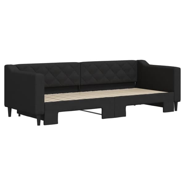 vidaXL daybed med udtræk 80x200 cm stof sort