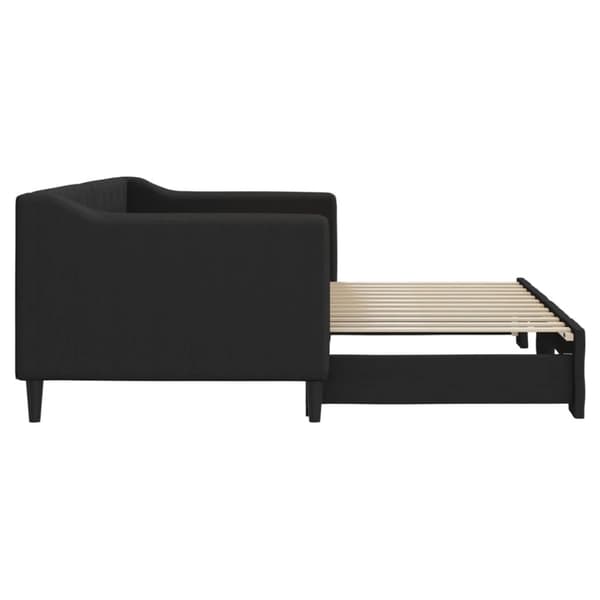 vidaXL daybed med udtræk 80x200 cm stof sort