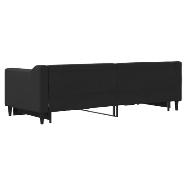 vidaXL daybed med udtræk 80x200 cm stof sort