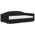 Miniatyrbillede 4 af 11: vidaXL daybed med udtræk og skuffer 100x200 cm velour sort