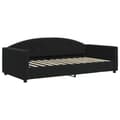 Miniatyrbillede 5 af 11: vidaXL daybed med udtræk og skuffer 100x200 cm velour sort
