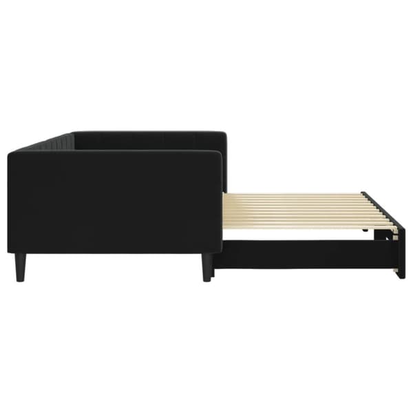 vidaXL daybed med udtræk 100x200 cm velour sort