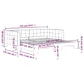 Miniatyrbillede 11 af 11: vidaXL daybed med udtræk 100x200 cm velour sort