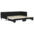 Miniatyrbillede 1 af 11: vidaXL daybed med udtræk 100x200 cm velour sort