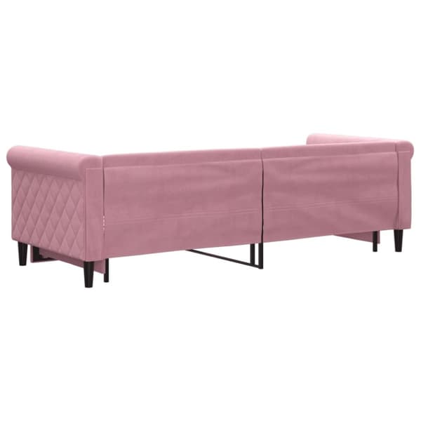 vidaXL daybed med udtræk 80x200 cm velour lyserød