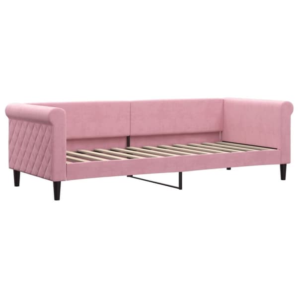 vidaXL daybed med udtræk 80x200 cm velour lyserød