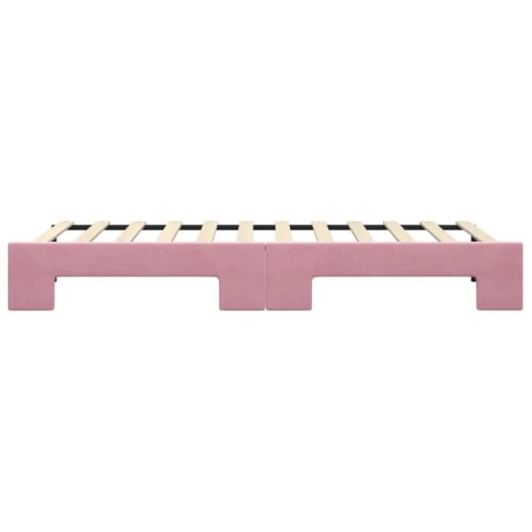 vidaXL daybed med udtræk 80x200 cm velour lyserød